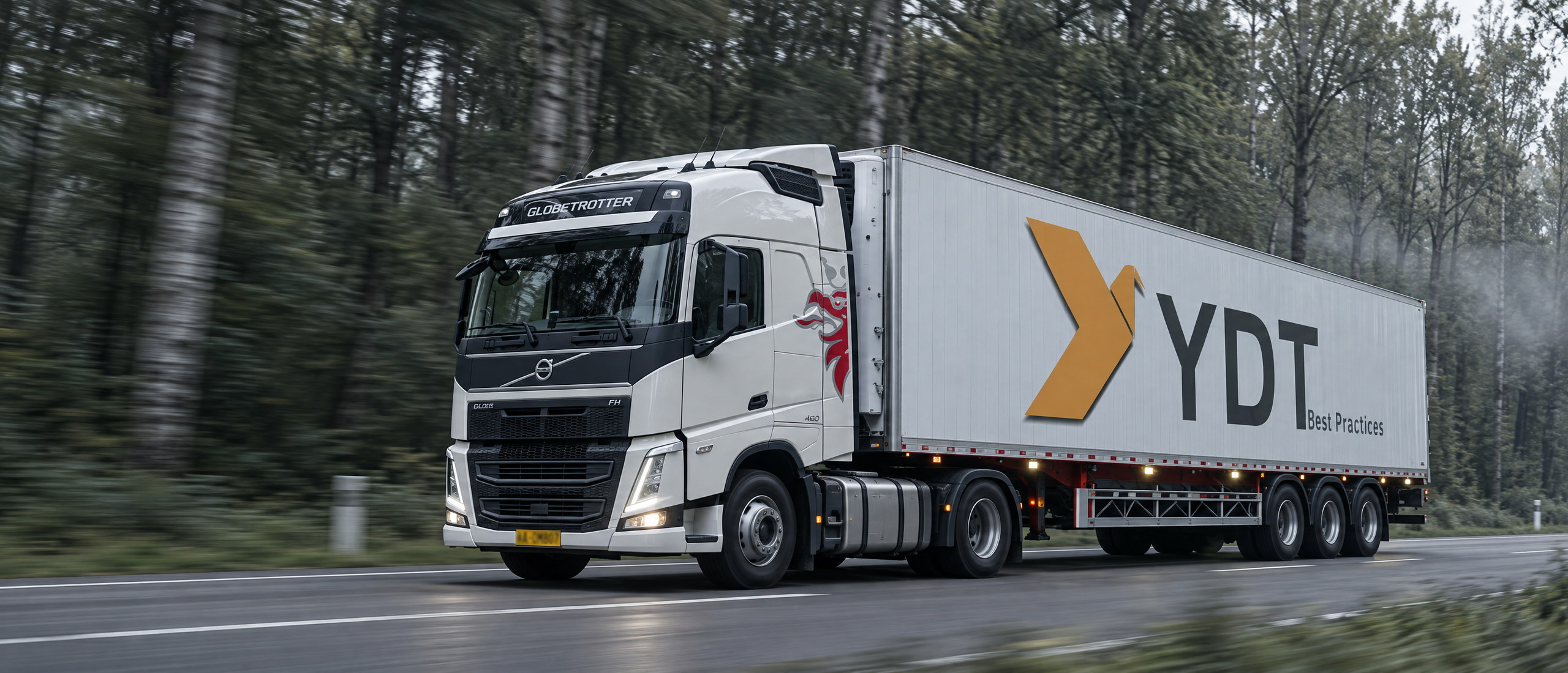 YDT self-operated China–Europe & China–UK truck fleet on the road